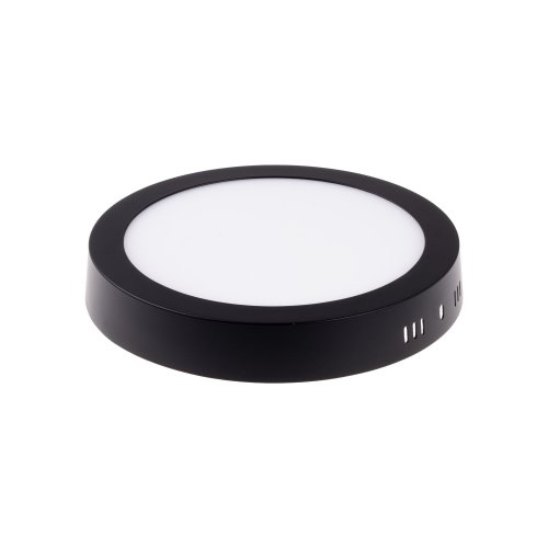 LED panely kruhové - BPL18 LED panel 18W přisazený černý kulatý - foto 1