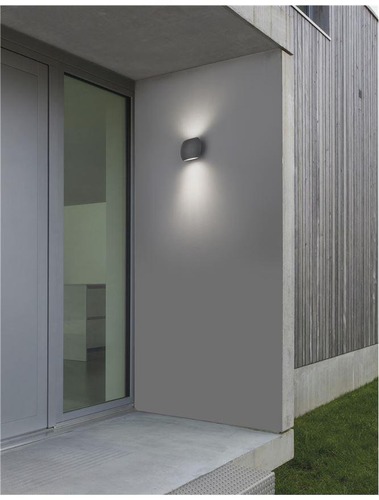 Nástěnná - NV 741662 Venkovní nástěnné svítidlo COMO tmavě šedý hliník skleněný difuzor LED 2x3W 3000K 220-240V 2x34st. IP54 světlo nahoru a dolů - NOVA LUCE - foto 1