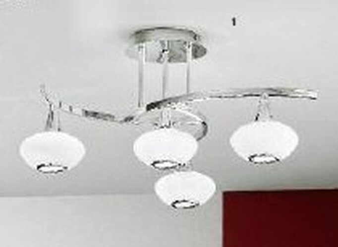 Dekorativní - OR DLU 1695/3+1 Stropní svítidlo 4x40W G9 chrom, průměr 58cm - ORION - foto 1