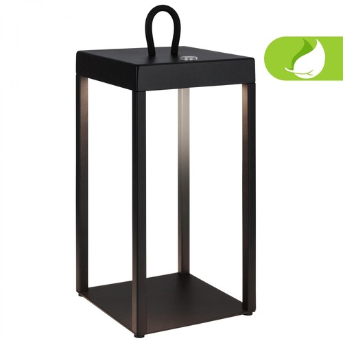 Stolní lampy dekorační - BRILO 7511015 Luca LED bezdrátová lucerna IP44, stmívatelná, dotykový vypínač, černá - BRILO - foto 1