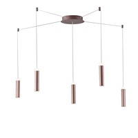 Vícečetná - FAN LED-CANDLE-PL5 Závěsné LED svítidlo CANDLE bronz, 35 W, 3600 lm, 4000 K, 400 x 20 x 4 cm - FANEUROPE