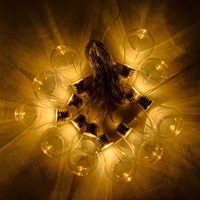 LED osvětlení na BATERIE - DLED PGB512W Párty osvětlení - na baterie, 5 m, teple bílá, 10 diod, průhledné baňky