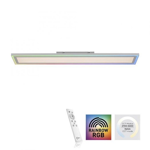 Hranatá - LD 14901-16 EDGING LED stropní svítidlo 100x18cm, bílá, ploché, Rainbow RGB RGB+2700-6000K - LEUCHTEN DIREKT / JUST LIGHT - foto 1