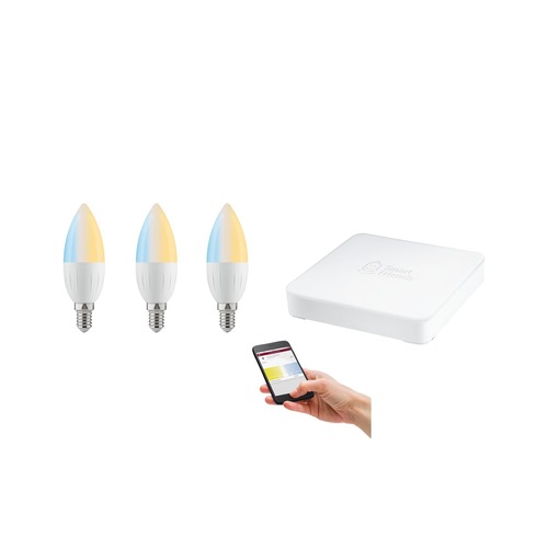 E14 - P 5004 SmartHome startovací sada Candela měnitelná bílá včetně SmartFriends Box - PAULMANN - foto 1