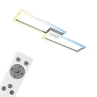 Hranatá - BRILO 3761019 CCT stropní svítidlo, 119,5 cm, 45W, 400lm, hliník-chrom - BRILONER
