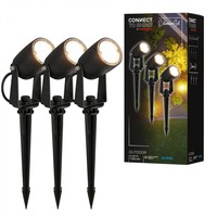 Connect To Shine - BRI 3928035 CONNECT TO SHINE prodlužovací sada Iris sada 3ks LED zahradních bodových svítidel, IP65 - BRILONER