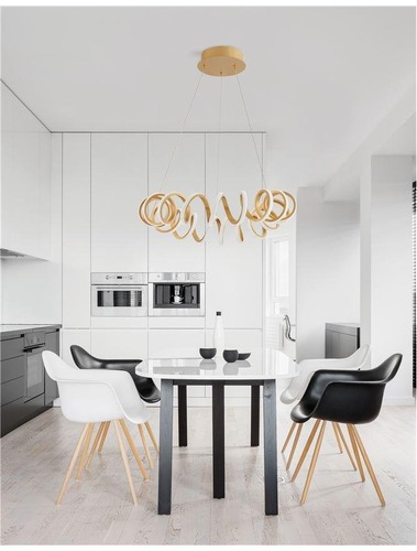 Kruhová - NV 9817462 Závěsné svítidlo ZINIA zlatý hliník a silikon LED 45W 230V 3000K IP20 - NOVA LUCE - foto 1