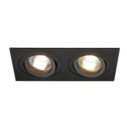 Hranatá - LA 113492 NEW TRIA II GU10 černá 230V GU10 2x50W - BIG WHITE (SLV) - foto 1