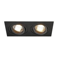 Hranatá - LA 113492 NEW TRIA II GU10 černá 230V GU10 2x50W - BIG WHITE (SLV)