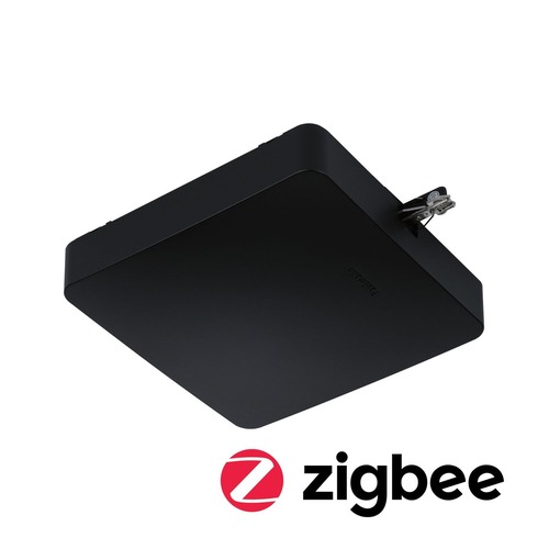 Lišty a příslušenství - P 96819 URail napájení Smart Home Zigbee Mitte 227x196mm max. 300W černá mat - PAULMANN - foto 1