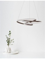 Kruhová - NV 9147113 Závěsné svítidlo MENTON kávově hnědý hliník a akryl LED 43W 230V 3000K IP20 stmívatelné - NOVA LUCE