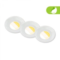 Koupelnová - BRI 7589036 BRILONER Klira 3ks sada LED vestavných bodových svítidel do koupelny 230V, stmívatelné, Ra90, IP44, bílé 7589036