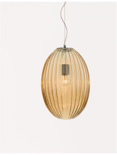 Koule - NV 9190032 Závěsné svítidlo HECTOR chromovaný kov šampaň sklo E27 1x12W 230V IP20 bez žárovky - NOVA LUCE - foto 1