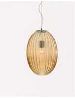 Koule - NV 9190032 Závěsné svítidlo HECTOR chromovaný kov šampaň sklo E27 1x12W 230V IP20 bez žárovky - NOVA LUCE
