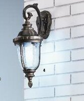 Nástěnná - OR AL 11-1120/1 DOL Venkovní nástěnné svítidlo 1x13W patina IP44 výška 48,7cm dolu - ORION