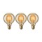 E27 - P 5078 1879 set LED Globe E27 230V 3x2,7W 1700K zlatá - PAULMANN