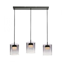 Vícečetná - LD 14043-18 LED závěsné svítidlo černé 3-ramenné do jídelny, krokově stmívatelné, 3000K - JUST LIGHT