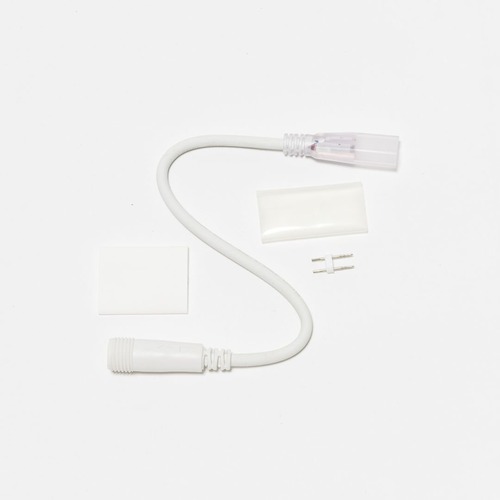 Příslušenství - DLED 2DN22 DecoLED Prodlužovací kabel pro dvoustranný LED Neon, IP67, 230V, 25 cm, bílý, samičí 2DN22 - foto 1