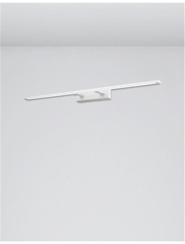 K zrcadlu - NV 9053301 Nástěnné svítidlo nad obrazy a zrcadla LIVIA bílý hliník a akryl LED 30W 230V 3000K IP44 - NOVA LUCE - foto 1