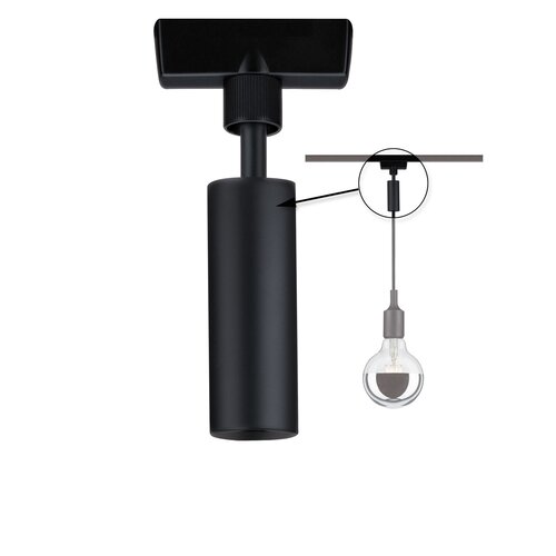 Lišty a příslušenství - P 96914 URail Universal závěsný adapter černá matná 230V kov/plast - PAULMANN - foto 1