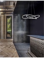 Kruhová - NV 8101141 Závěsné svítidlo MARTINO chromovaný hliník a akryl LED 50W 230V 3000K IP20 - NOVA LUCE