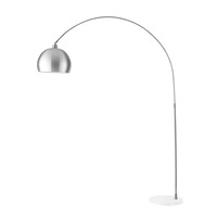 Stojací lampy - FAN I-PLAZA/PT NIK Stojací lampa Piantana Plaza, nikl, 1 x E27, 152 x 200 cm - FANEUROPE