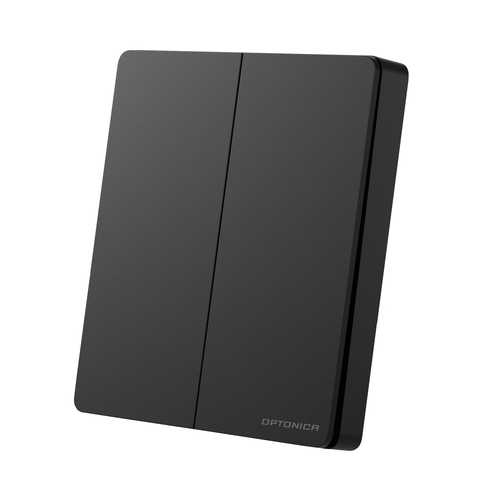 Stmívače a přepínače Optonica - Kinetic SET INCL. 2-GANG Přepínač a řadič dálkového ovládání - ČERNÁ - foto 1