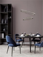 Kruhová - NV 9748159 AKCE - Závěsné svítidlo GINEVRA černý hliník a akryl LED 54W 230V 3000K IP20 stmívatelné - NOVA LUCE