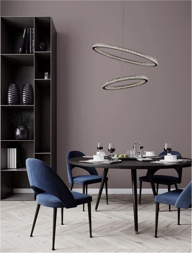 Kruhová - NV 9748159 AKCE - Závěsné svítidlo GINEVRA černý hliník a akryl LED 54W 230V 3000K IP20 stmívatelné - NOVA LUCE - foto 1
