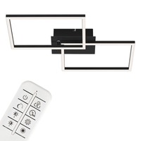 Hranatá - BRILO 3149-015 LED CCT rám 50 cm 2x15W 1650lm černá - BRILO
