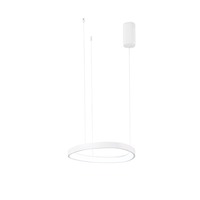Kruhová - FAN LED-KLAPTON-S45-BCO Závěsné LED svítidlo KLAPTON bílá, 40 W, 6160 lm, CCT, 45 x 150 cm - FANEUROPE