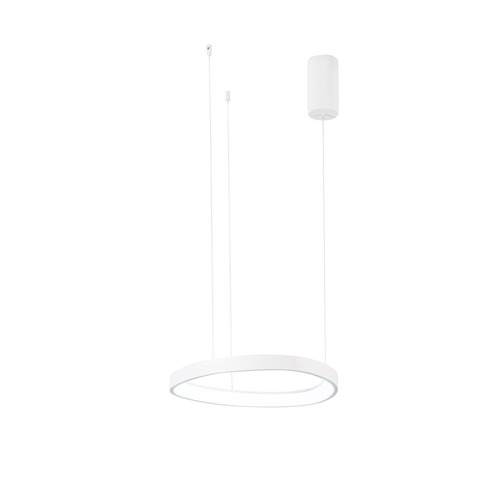 Kruhová - FAN LED-KLAPTON-S45-BCO Závěsné LED svítidlo KLAPTON bílá, 40 W, 6160 lm, CCT, 45 x 150 cm - FANEUROPE - foto 1
