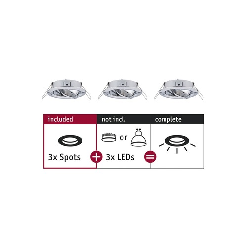 Kruhová - P 92488 Vestavné svítidlo Choose spot výklopné max. 10W chrom 230V - PAULMANN - foto 1