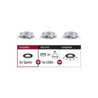 Kruhová - P 92488 Vestavné svítidlo Choose spot výklopné max. 10W chrom 230V - PAULMANN