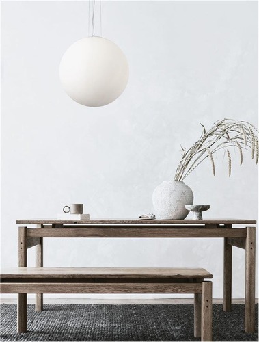 Koule - NV 920423 Závěsné svítidlo NEVOSO opálové sklo a bílý kov E27 1x12W 230V IP20 bez žárovky - NOVA LUCE - foto 1