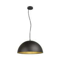 Polokoule - LA 1008537 FORCHINI M 50 závěsné svítidlo, E27, délka závěsu 150 cm, 1x max. 40 W, matná černá / matná zlatá - BIG WHITE (SLV)