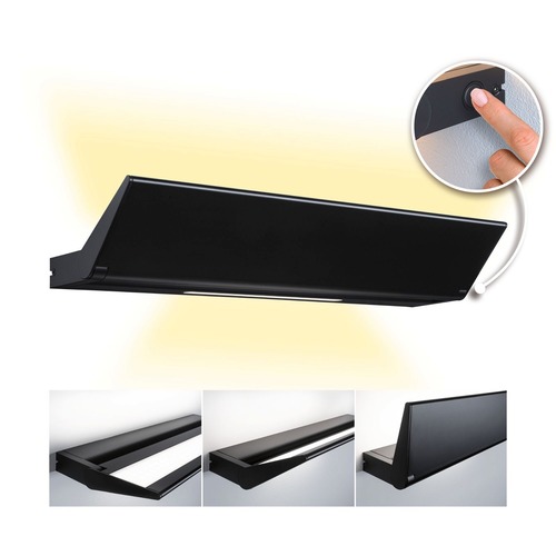 Nepřímé osvětlení - P 79505 LED nástěnné svítidlo 3-krokové-stmívatelné Ranva 2700K / 230V 13 / 1x2W stmívatelné černá mat - PAULMANN - foto 1
