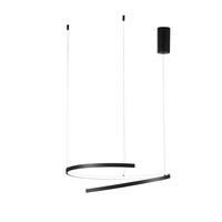 Dekorativní - FAN LED-MOMA-S60-NER Závěsné svítidlo LED MOMA černá 38 W 6090 lm CCT 60 x 150 cm - FANEUROPE