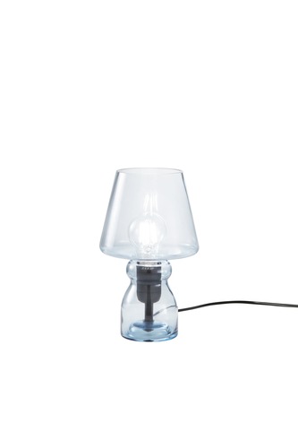 Stolní lampy dekorační - FAN I-GLEAM-L-BLU Stolní lampa Gleam modrá, patice E27, 15 x 25 cm - FANEUROPE - foto 1