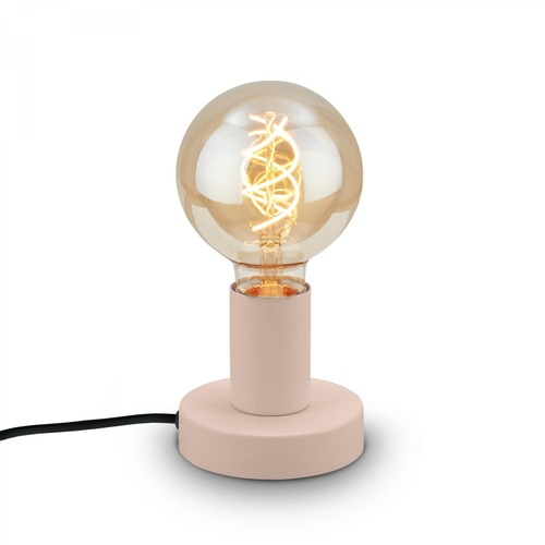 Stolní lampy dekorační - BRILO 7023011 TEEPU stolní lampa - s vypínačem, retro, max. 10W, E27 patice, béžová - BRILO - foto 1