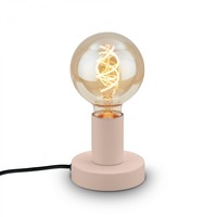 Stolní lampy dekorační - BRILO 7023011 TEEPU stolní lampa - s vypínačem, retro, max. 10W, E27 patice, béžová - BRILO
