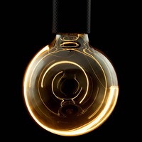 E27 - LA 1008161 LED Iluze Globe 125 Crescent nakloněná LED žárovka, kouřová, E27, PHASE, 6W, 1900K - BIG WHITE (SLV)