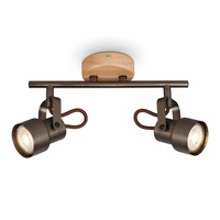 Bodová - BRILO 2872-025 Bodové svítidlo pr. 9 cm 2xGU10 10W 920lm antická šedá - BRILO