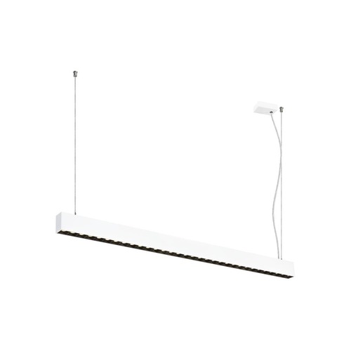 Podélná - LA 1010509 GLENOS® PRO závěsné svítidlo, 1, 2 m, DALI, UGR16, délka závěsu 210 cm, 3000K, 75°, bílé / černé - BIG WHITE (SLV) - foto 1