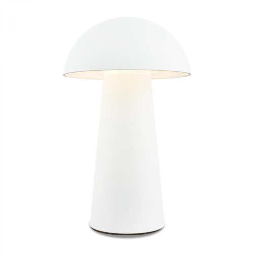Stolní lampy dekorační - BRILO 7520016 Fungo Mini LED stolní lampička bezdrátová IP44, stmívatelné, dotykový vypínač, bílá - BRILO - foto 1
