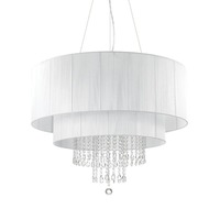 Válec - ILUX 165011 Závěsné svítidlo Ideal Lux Opera SP10 bianco 165011 bílé 90cm - IDEALLUX