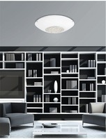 Kruhová - NV 6311803 Stropní svítidlo ERA bílé sklo a křišťál chromovaný kov E27 3x12W - NOVA LUCE