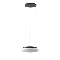 Kruhová - OS SAT67928 SATURN LE1 závěsné skleněné svítidlo černá / bílá IP20 4000 K 16W LED - OSMONT