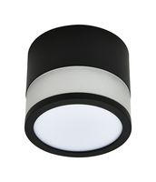 LED svítidla COB - LED COB Surface Downlight 12W ROUND ČERNÁ