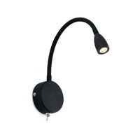 S ramenem - FARO 41020 LOKE nástěnná lampa, černá - FARO